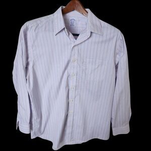 Brooks Brothers 16 1/2 -34 Classic Fit Non-Iron Supima Cotton Stripe Dress Shirt